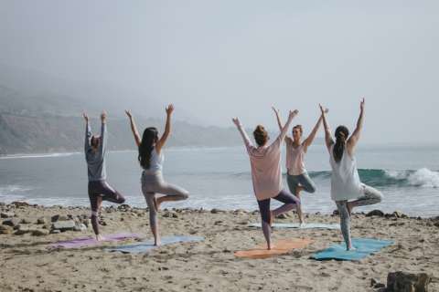 Outdoor group yoga